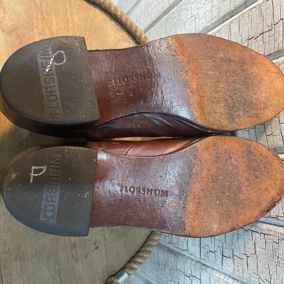 Vintage 60's Beatle ankle Florsheim Imperial Duke side-zip boots cognac leather. - Picture 5 of 9